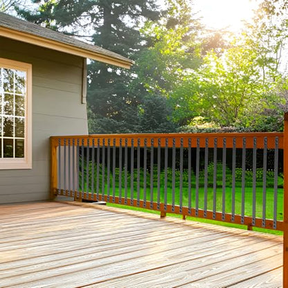 Akenow Deck Balusters, 32.25"x1" Metal Deck Spindles,61 Pack,with Screws - size: 32.25Inch