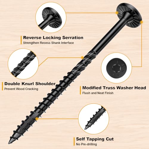 #14 x 5 Wood Structural Lag Screws - size: #14 x 5"