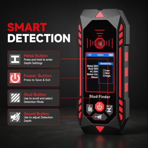 NOYAFA Stud Finder,Electronic Wall Detector with Adjustable Sensitivity