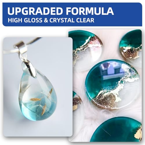 1 Gallon Crystal Clear Epoxy Resin Kit,1:1 Volume Ratio, High Gloss Finish, UV Resistant, Fast Cure, Ideal for Art, Jewelry, Crafting, Tumblers & More - Includes Resin & Hardener - size: 1 Gallon