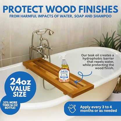 EcoDecors Teak Oil Spray 2 Pack, 48 oz Wood Conditioner & Protectant - style: Teak Oil 2 Pack