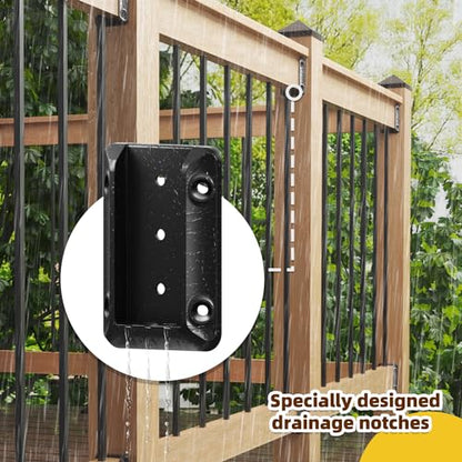 50 Pcs Toscoco Deck Railing Brackets for 2×4 (Actual 1.5" × 3.5") Wood Rail