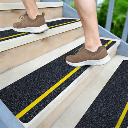 LifeGrip Reflective Anti Slip Stair Treads 6"x28" 10-Pack, Outdoor Grip - color: Reflective, size: 6" x 28"