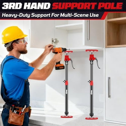 XINQIAO Cabinet Jacks for Installing Cabinets, Heavy Duty Third Hand Tools Adjustable Support Pole from 23.6 IN to 45.3 IN, 4 PCS - size: 23.6"-45.3" 4PC