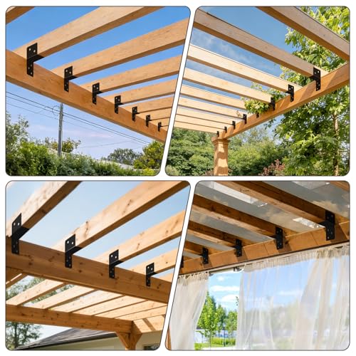 8-Pack 2x4 Post Caps Tie Bracket Beam Header Strap Mount for Wood - size: 2''X4'', style: Style 2