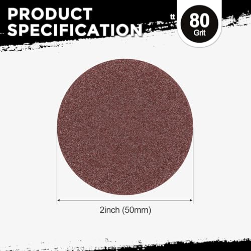 10Pcs Sanding Discs 2Inch 80Grit Hook and Loop Sandpapers Red - size: 2 Inch(80 Grit)