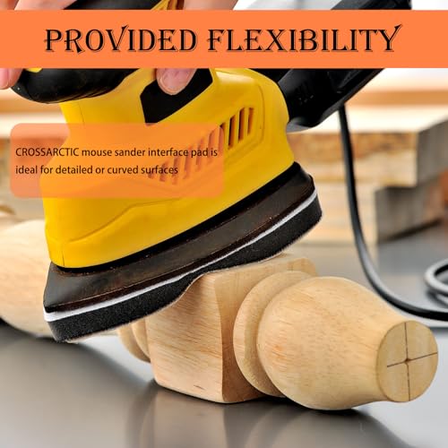 4 Pack Triangle Sanding Pads - Hook & Loop Interface with 5 Holes - EVA Foam - Compatible with Mouse Sander & Detailed Surfaces - size: Triangle | 5 Holes