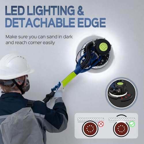 Drywall Sander, 2025 Upgraded 8-Amp Popcorn Ceiling Removal Tool, Blue - color: Dark Blue