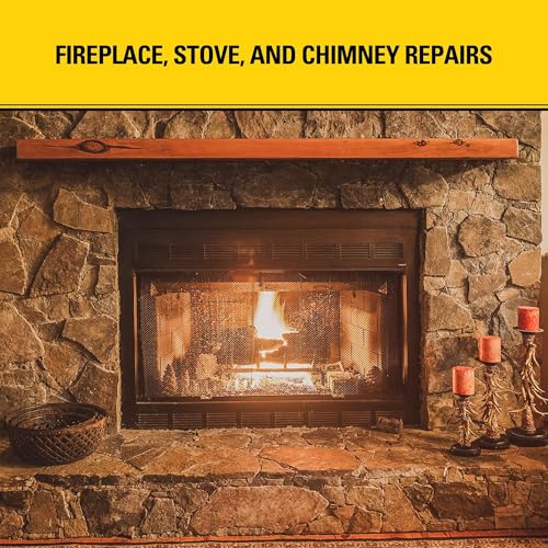 Stanley 2700F High Temp Black Fireplace & Stove Sealant (2x10.1oz) – Heat Resistant Fire Caulk for Chimneys, Ovens, Grills, Wood Stoves – Non-Flammable, Fast Drying, Paintable – Cartridge, 2 Pack - size: 2 Pack