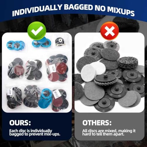 Tanzfrosch 108Pcs Sanding Discs Set 2 inch Quick Change Disc
