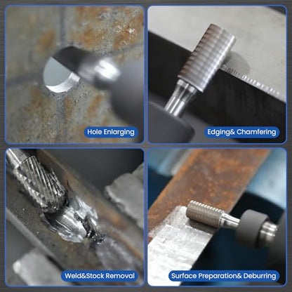 LU&MN Tungsten Carbide Burr Set, 1/4" Shank, 10 Pcs - style: 10PCS-SET