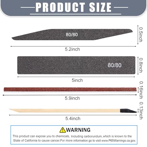 Maxdot 120 Pcs Sanding Sticks, Polishing and Twigs Set, Double Angle Shape - style: Double Angle Shape