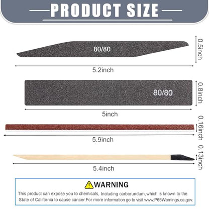 Maxdot 120 Pcs Sanding Sticks, Polishing and Twigs Set, Double Angle Shape - style: Double Angle Shape