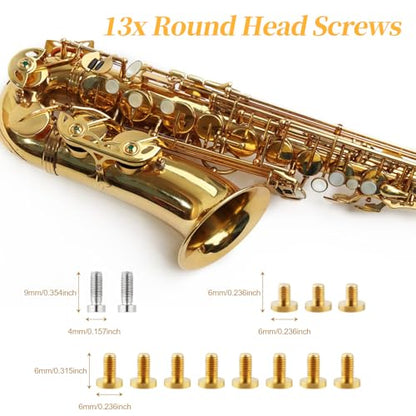 Alto Saxophone Repair Kit,92 Pcs Alto Saxophone Repair Parts Replacement Tools Set,Woodwind Musical Instrument Maintenance Replacement Accessories - color: Alto Saxophone Repair Tool-1