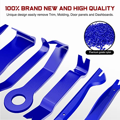 Nilight 238Pcs Trim Removal Tool, Auto Push Pin Bumper Retainer Clip Set - color: 238 Clips+ Remover Tools Blue