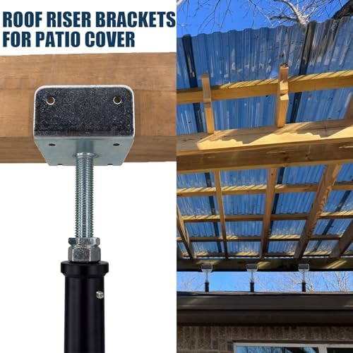2 Pack U-Shaped Floor Jack - Adjustable Steel Beam Support for 4x2, 4x4, 4x6 Joists Heavy Duty Screw Jack with U-Head Telepost & House Jack.9-13 Inch Adjustment Range. - size: 9-13