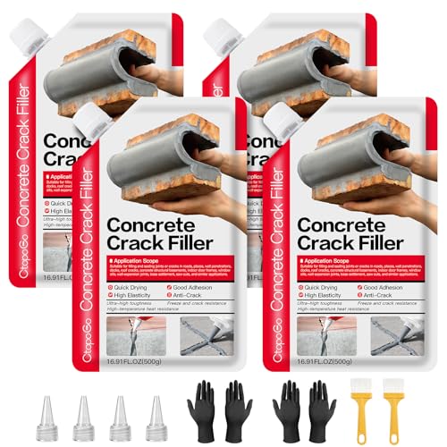 Concrete Crack Filler 4-Pack 4.4LB Grey - style: 4 Pack/ 4.4LB