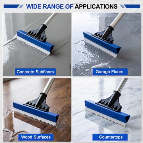 2 Pack Epoxy Floor Squeegees Notched Squeegee for Self Leveling Cement Urethane Epoxy Floor Tools (7.87 Inches) - size: 7.87 Inches