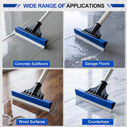2 Pack Epoxy Floor Squeegees Notched Squeegee for Self Leveling Cement Urethane Epoxy Floor Tools (7.87 Inches) - size: 7.87 Inches