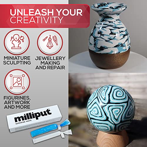 Milliput Superfine White Epoxy Putty 10 Pc Kit - Ceramic & Porcelain Repair