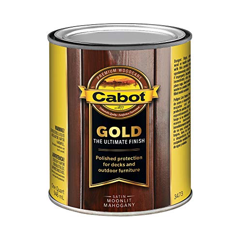 Cabot Gold, Satin, Moonlight Mahogany, 1 Quart - color: Moonlit Mahogany, size: Quart
