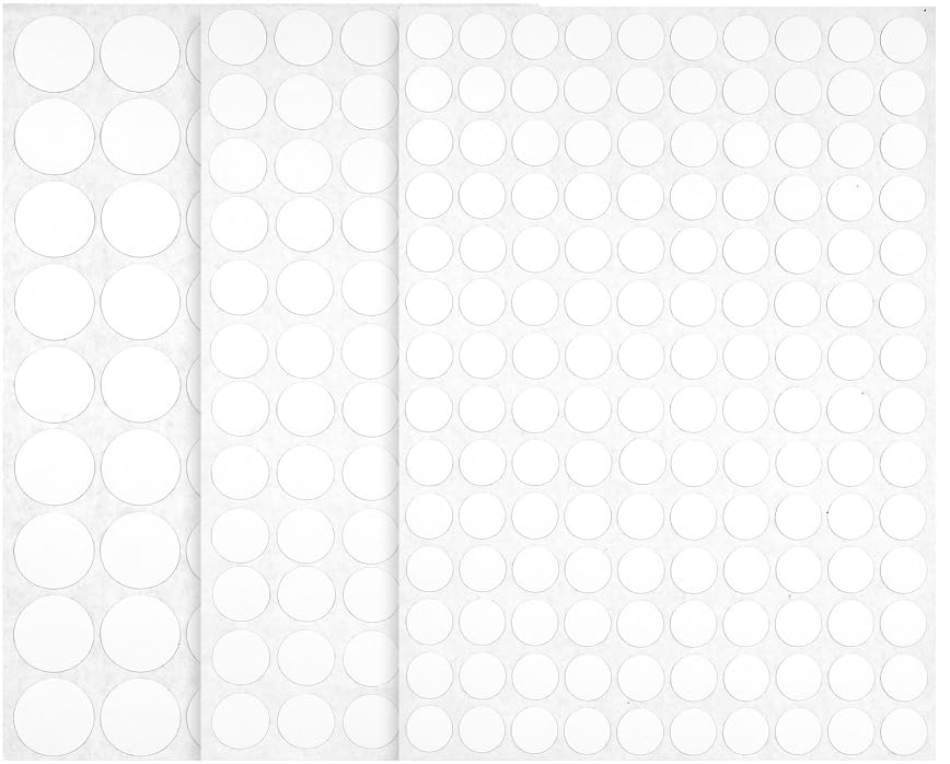 200 PCS White Self-Adhesive Screw Hole Stickers - size: 21mm