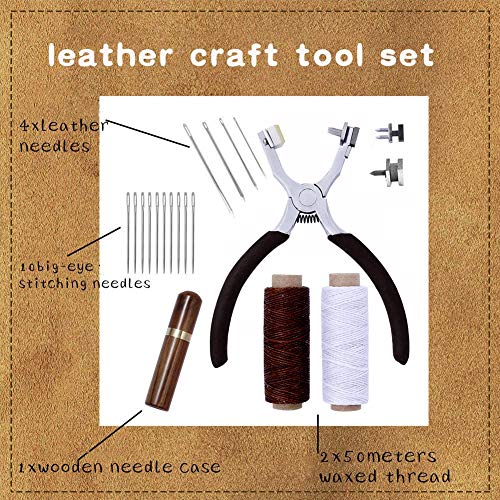 BUTUZE Leather Hole Punch,4mm Silent Rhombus Punch, Stitch Chisel -Black - color: Black