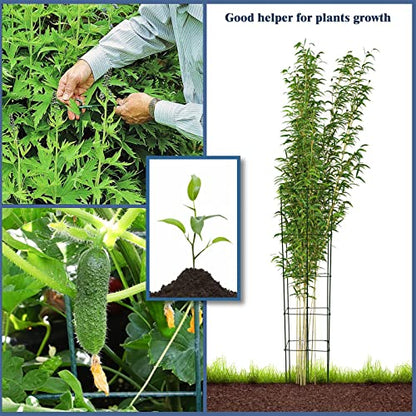 46 Inch Height 3PCS PVC Green Hexagon Folding Tomato Cage,Climbing Plant Support Tower Vegetable Stake Trellis - size: 46in Hex-PVC Green-3Pack