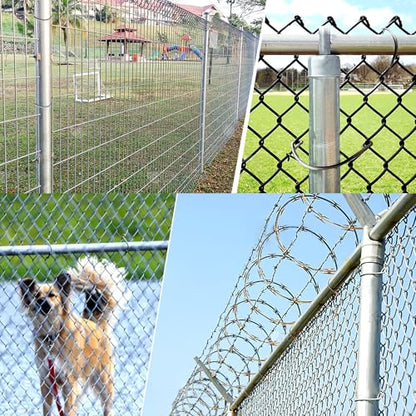Chain Link Fence Ties 50 Packs, 8 inch Aluminum Wire Hook Ties