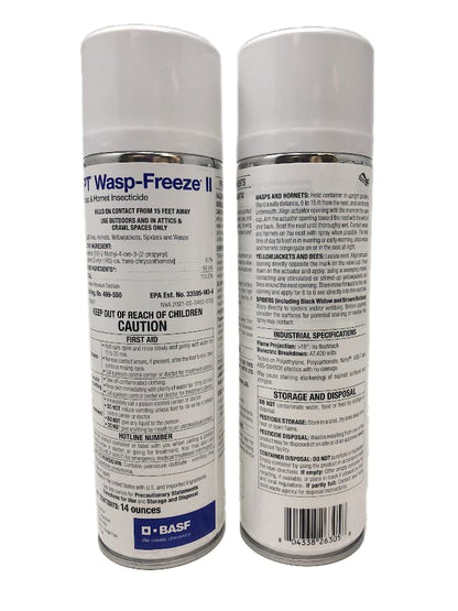 BASF PT Wasp-Freeze Insecticide for Wasp, Hornet, Yellowjacket & Spider Killer, Quick Knockdown Spray, Indoor or Outdoor Use, 14 oz - size: 14 Ounce (Pack of 1)
