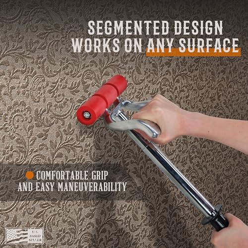 DCT Heavy-Duty Flooring Seam Press Roller, Extendable from 17in to 27in – Laminate, Vinyl, Carpet, Tile, Linoleum Floor