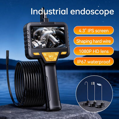 Endoscope Camera with Light, 4.3" 1080P HD, 16.5ft