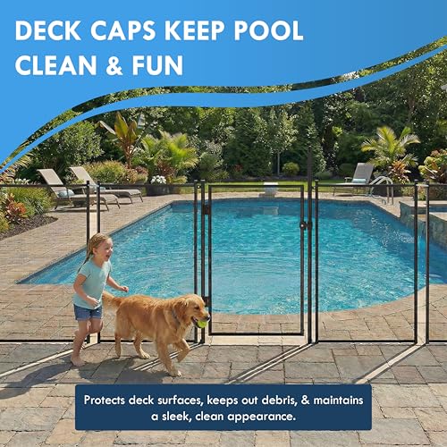 Pool Fence Hole Caps for 1-Inch Poles, Tan, 25 Pack - color: Tan