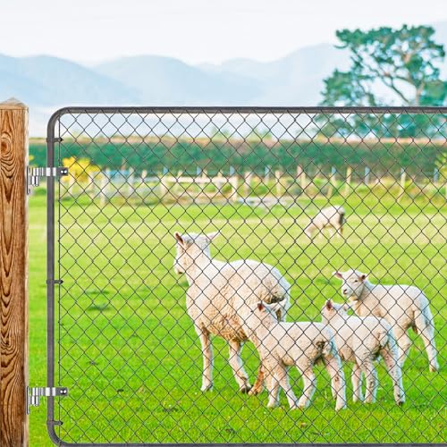 Insaga Heavy Duty 304 Stainless Steel Gate Hinges 4 Pcs, Wall Mount Hardware with 5/8" Pin, One-Piece Cast Hinge for Farm, Fence, Chain Link, Wooden & Metal Gates - color: Silver-SS-4Pcs-Hole