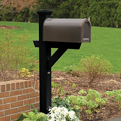 Highwood AD-MLBX1-BKE Hazelton Mailbox Post, Black - color: Black