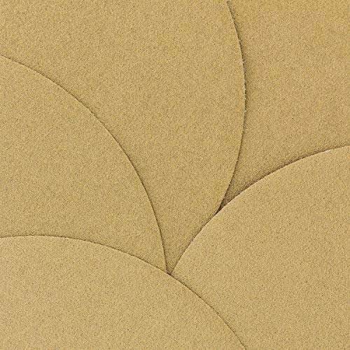 Dura-Gold Premium 6" Gold Sanding Discs, 120 Grit, Hook & Loop, Box of 50 - size: 120-Grit