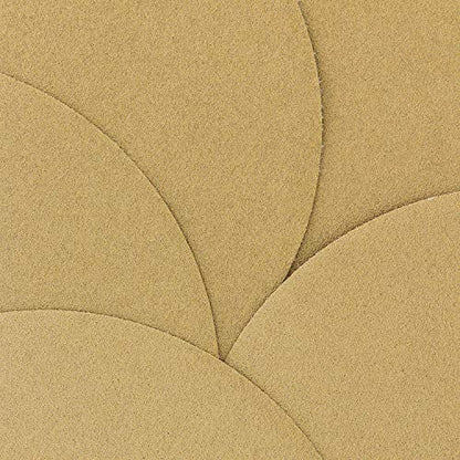 Dura-Gold Premium 6" Gold Sanding Discs, 120 Grit, Hook & Loop, Box of 50 - size: 120-Grit