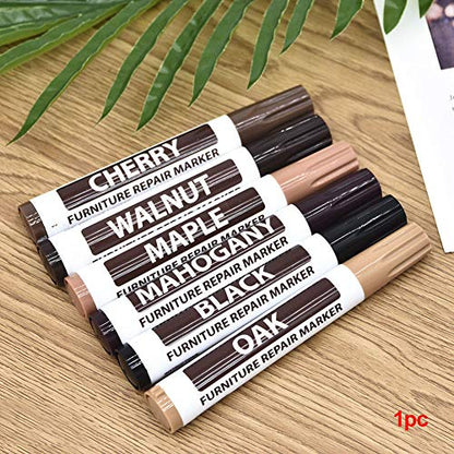 SYCOOVEN Furniture Wood Repair Marker, Scratch Fix Pen for Floors, Tables - Simple Paint Touch Up for Stains, Carpenters (Black)