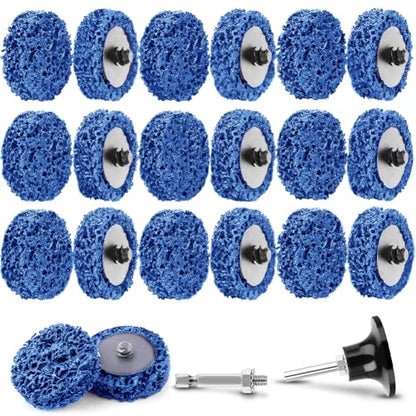 20PCS 2-Inch Diamond Surface Conditioning Quick Change Strip Discs – R-Type Quick Change System with Backing Pad & Adapter, Blue Silicon Carbide for Rust, Paint, Burr & Weld Removal - style: Blue
