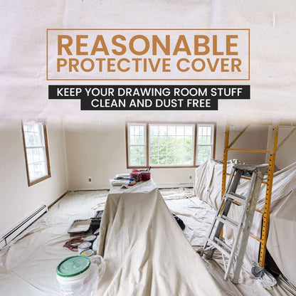 Canvas Painters Drop Cloth (Size 9 x 12 Feet - Pack of 1) - Pure Cotton Paint Drop Cloth for Painting, Curtains, Furniture & Floor Protection - All Purpose Thick Canvas tarp with Double Stitched Edges - size: 9' x 12' - Pack of 1