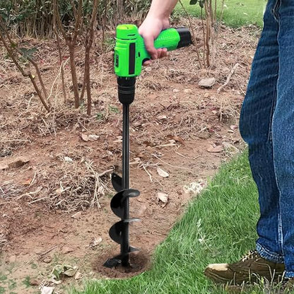 Auger Drill Bit for Planting - 4"X32" Heavy-Duty Auger Post Hole Digger for Fence- 1/2" Hex Drive Drill - size: 4"X32"