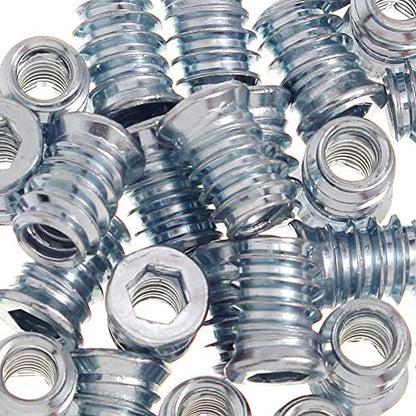 1/4-20 Hex Drive Threaded Inserts for Wood - 40 Pieces - size: 1/4-20 x 15mm*40pcs