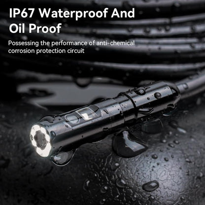 Digital Camera Borescope, Endoscope Camera with 4.3" IPS 1920P HD Screen, 16.4FT Long with 8 LED Lights 8MM Semi-Rigid Cord Waterproof Bore Scope