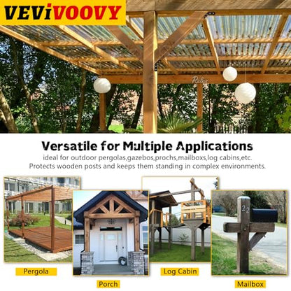 4pcs Flush Inside 45 Degree Angle Bracket,L/10 xW/3" Heavy Duty Flat Plate Connector Brace,Knee Brace Pergola Bracket,135 Degree Inside Joint for Butt-Join Post and Wood Beam
