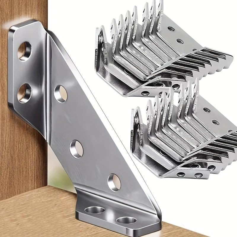 10Pcs Triangle Bracket Furniture Support Thickened Universal Connector Corner