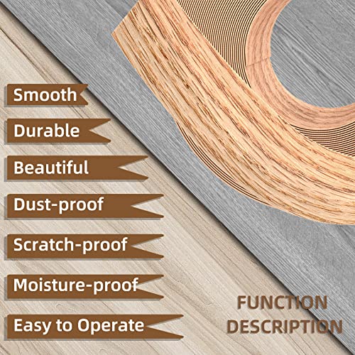 GSCIT Club Red Oak Edge Banding, 1/2 inch x 500ft roll of Wood Veneer Edge Banding Pre-glued Flexible, Wood Tape Banding for Cabinet Repair Furniture - color: Red Oak, size: 1/2"x 500ft
