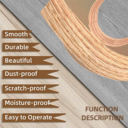 GSCIT Club Red Oak Edge Banding, 1 1/2 inch x 25ft roll of Veneer Edge Banding Pre-glued Flexible, Wood Tape Banding for Cabinet Repair Furniture - color: Red Oak, size: 1 1/2"x 25ft
