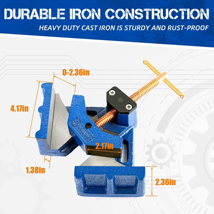 W04C Ductile Iron 90° Angle Clamp, 2.36” Opening - size: 2.36 inch