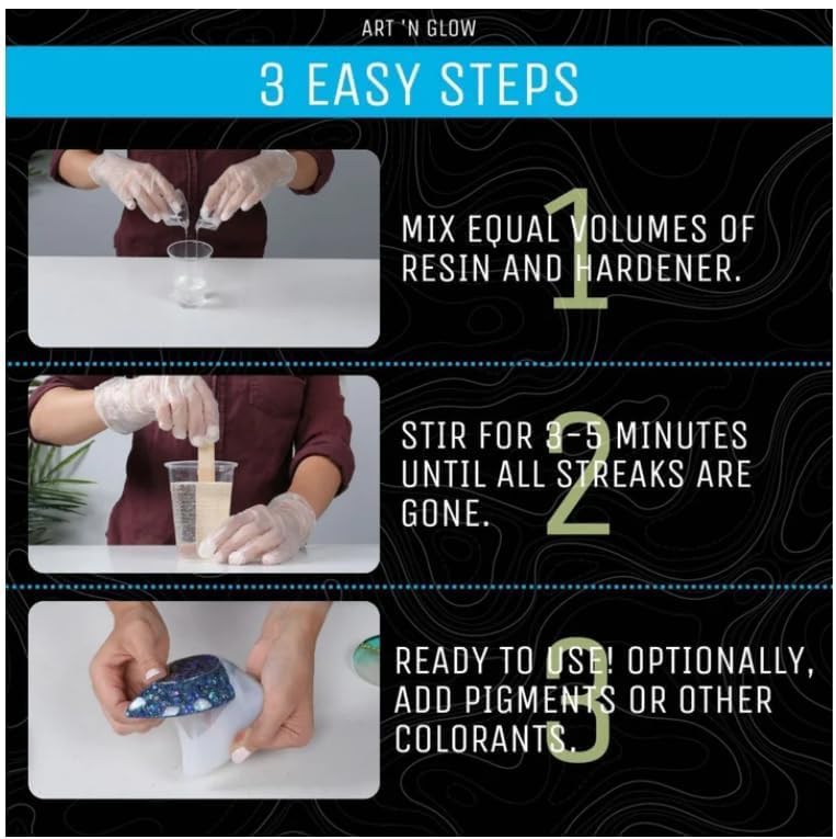 Crystal Clear Epoxy Resin Kit 32oz - Food Safe, UV Resistant, Bubble Free - size: 32 Ounce