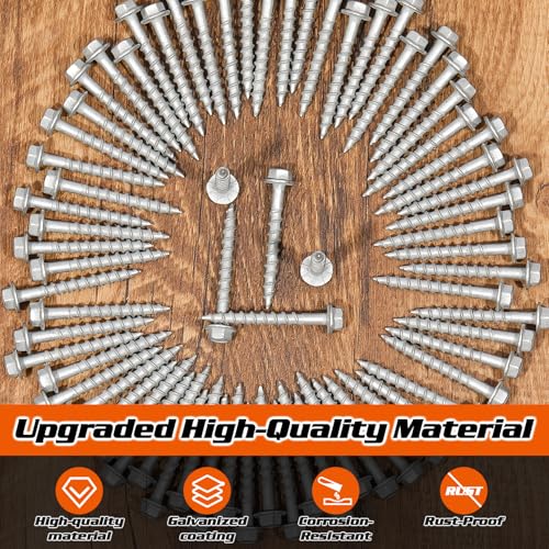#10 x 1-1/2" Heavy Duty Joist Hanger Screws, 500 Count, SD Connector Screws - size: #10 x 1-1/2 in